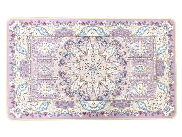 新品　岡重　OKAJIMA　洗える滑り止め付き　玄関マット（パープル）